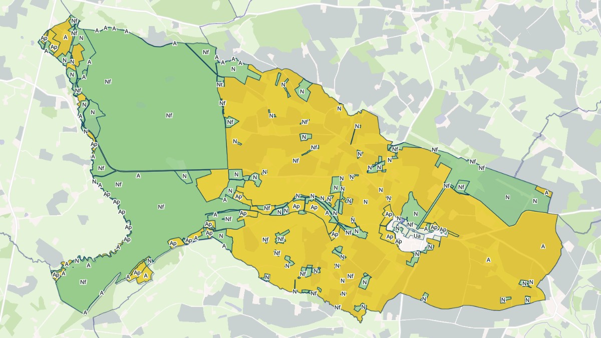 Aperçu cartographique de Saint-Symphorien, centré sur la commune