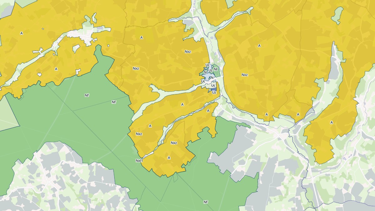 Aperçu cartographique de Saint-Vincent-du-Lorouër, centré sur la commune