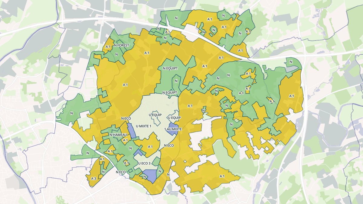 Aperçu cartographique de Sargé-lès-le-Mans, centré sur la commune