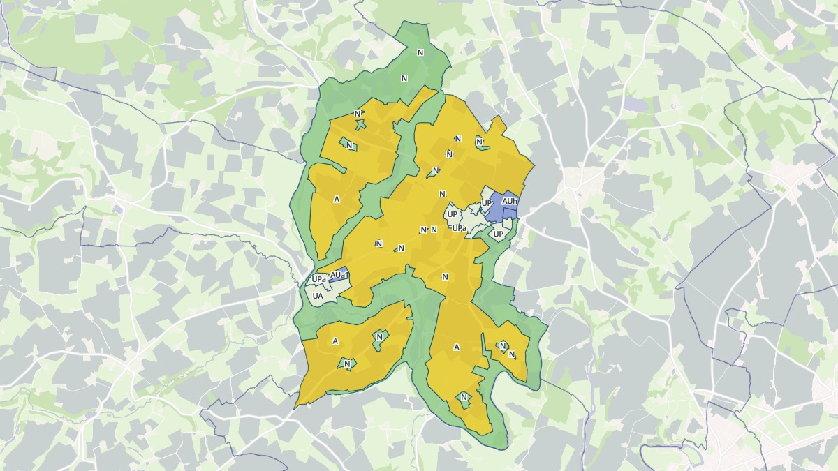 Aperçu cartographique de Sougé-le-Ganelon, centré sur la commune
