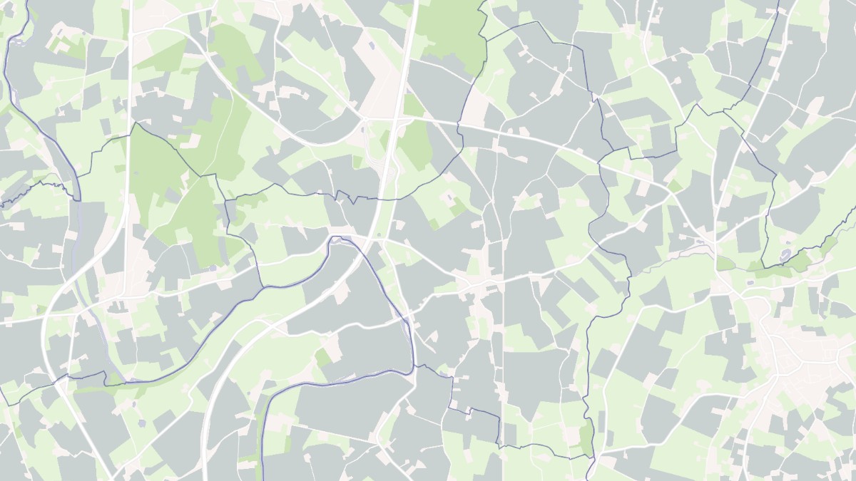 Aperçu cartographique de Teillé, centré sur la commune