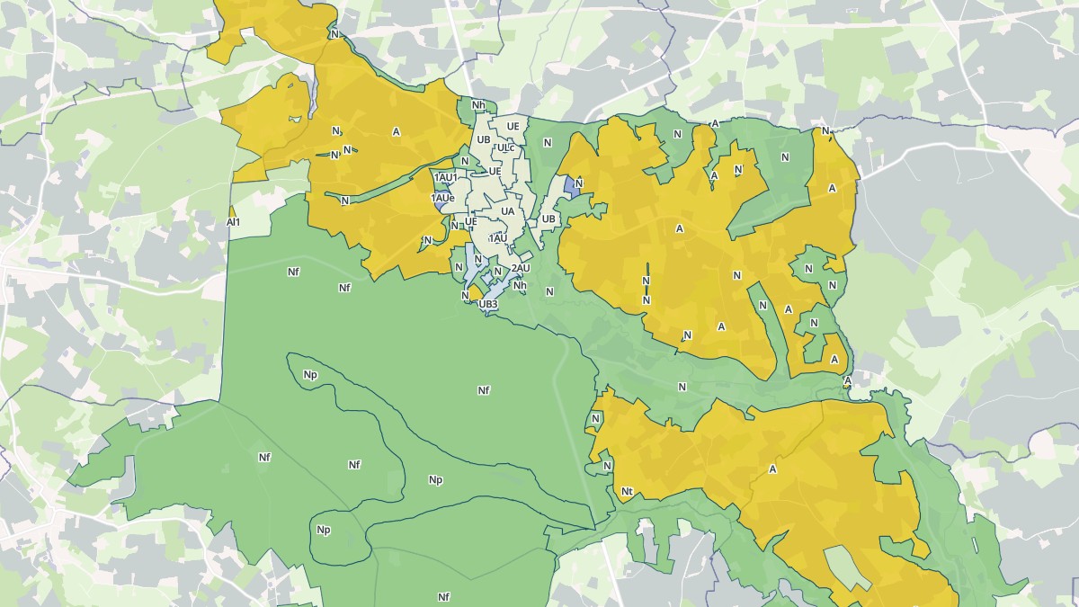 Aperçu cartographique de Vibraye, centré sur la commune