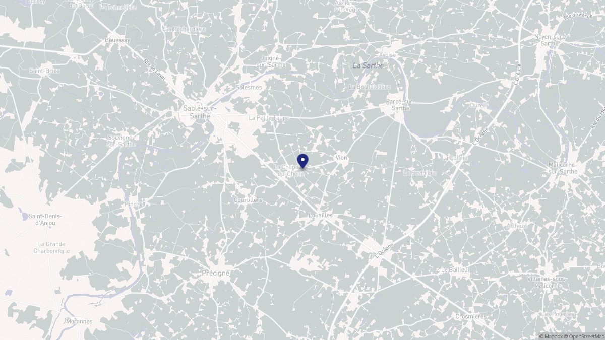 Aperçu cartographique de Vion, centré sur la commune