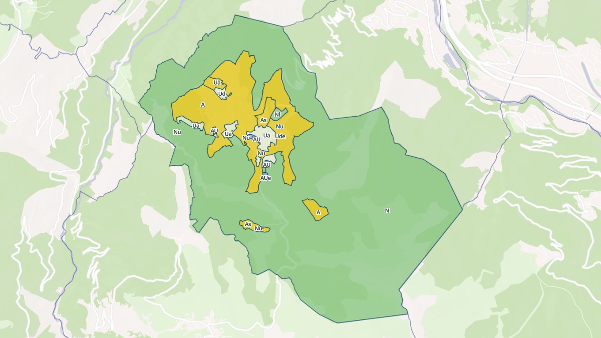 Aperçu cartographique de Albiez-le-Jeune, centré sur la commune
