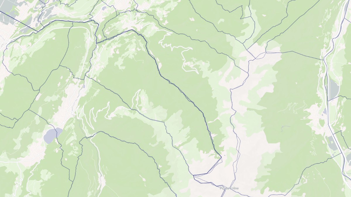 Aperçu cartographique de Arvillard, centré sur la commune