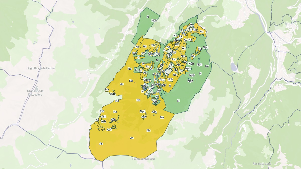 Aperçu cartographique de Les Avanchers-Valmorel, centré sur la commune