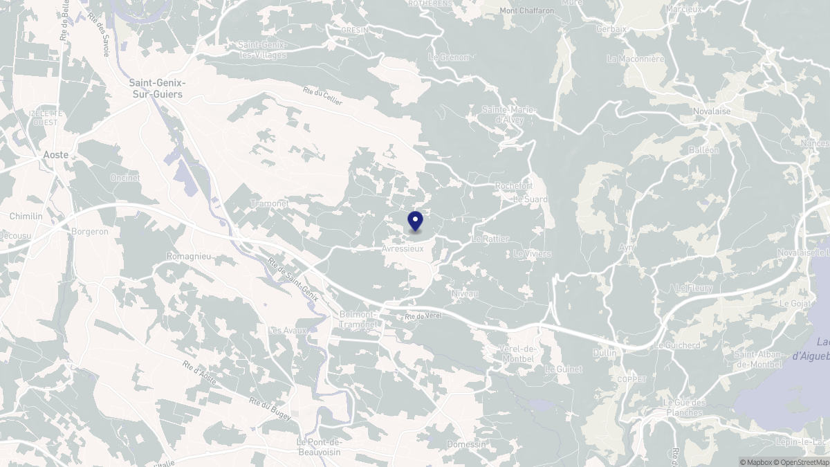 Aperçu cartographique de Avressieux, centré sur la commune