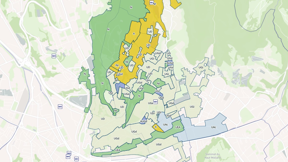 Aperçu cartographique de Bassens, centré sur la commune