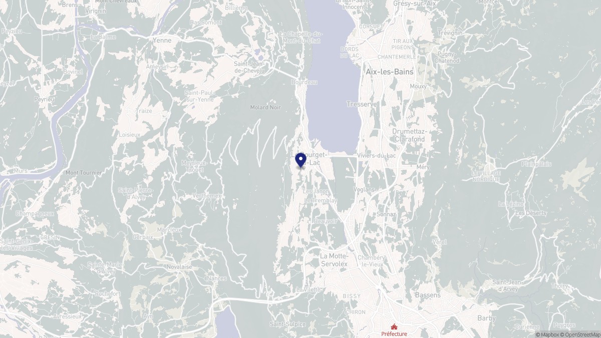 Aperçu cartographique de Le Bourget-du-Lac, centré sur la commune