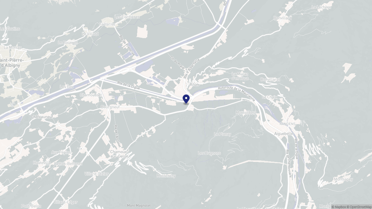 Aperçu cartographique de Bourgneuf, centré sur la commune