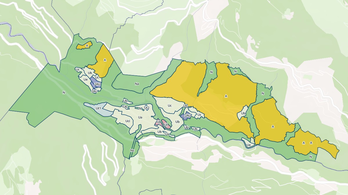 Aperçu cartographique de Brides-les-Bains, centré sur la commune