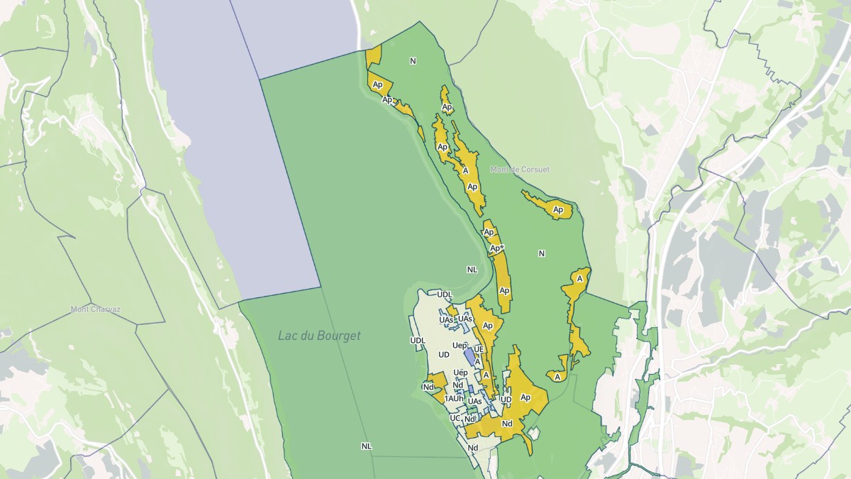 Aperçu cartographique de Brison-Saint-Innocent, centré sur la commune