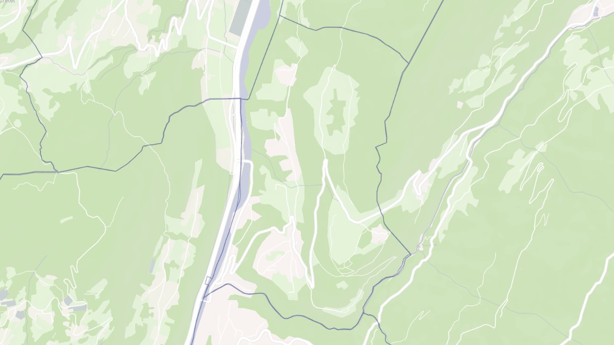 Aperçu cartographique de Césarches, centré sur la commune