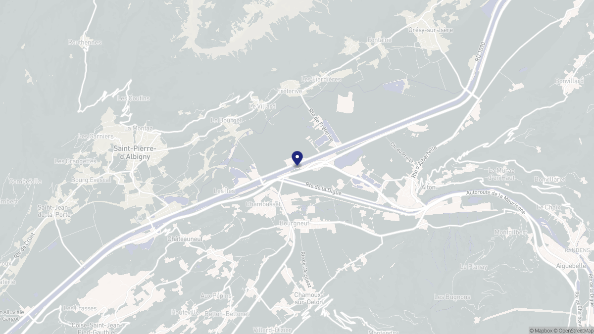 Aperçu cartographique de Chamousset, centré sur la commune
