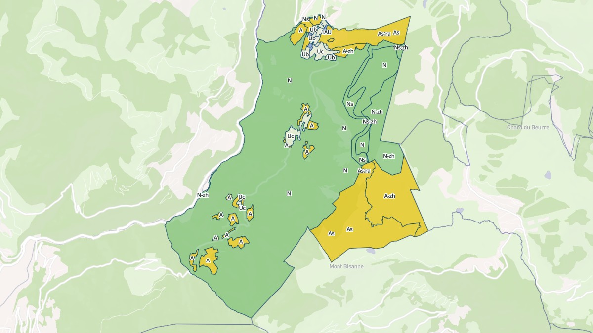 Aperçu cartographique de Cohennoz, centré sur la commune