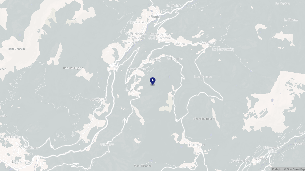 Aperçu cartographique de Crest-Voland, centré sur la commune