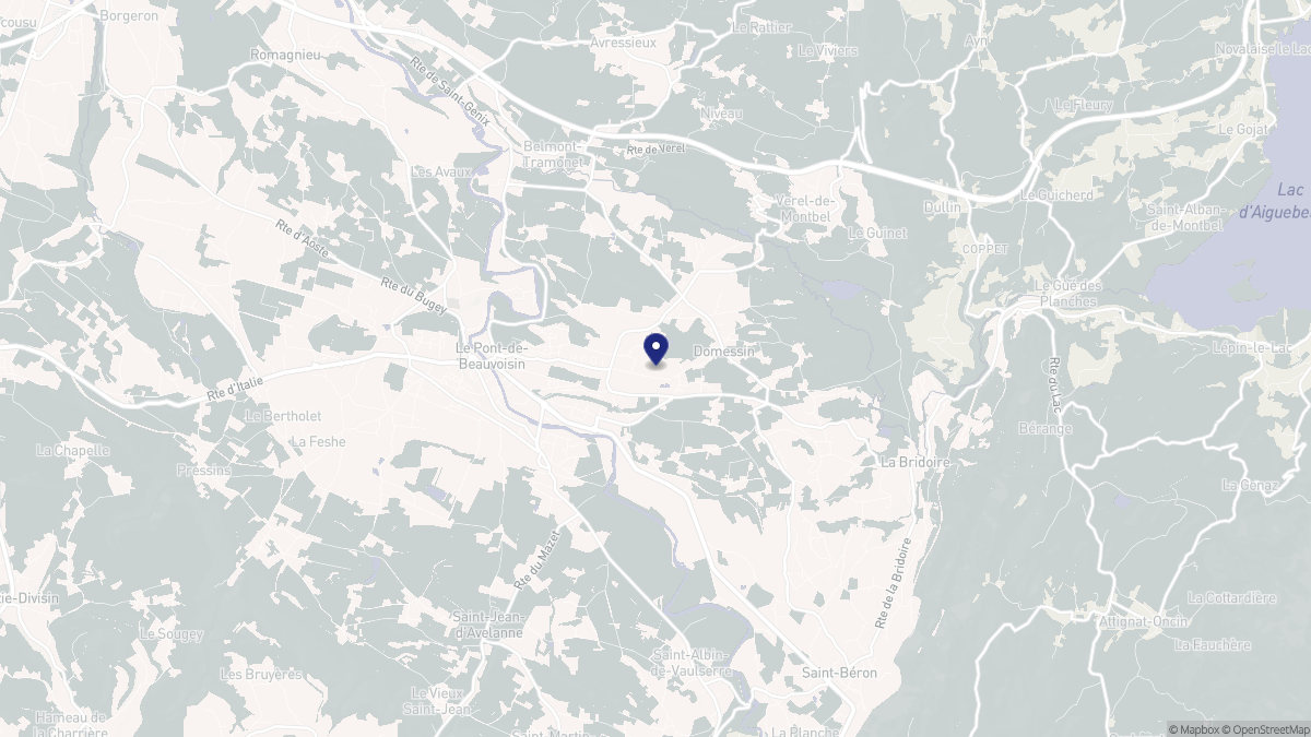 Aperçu cartographique de Domessin, centré sur la commune