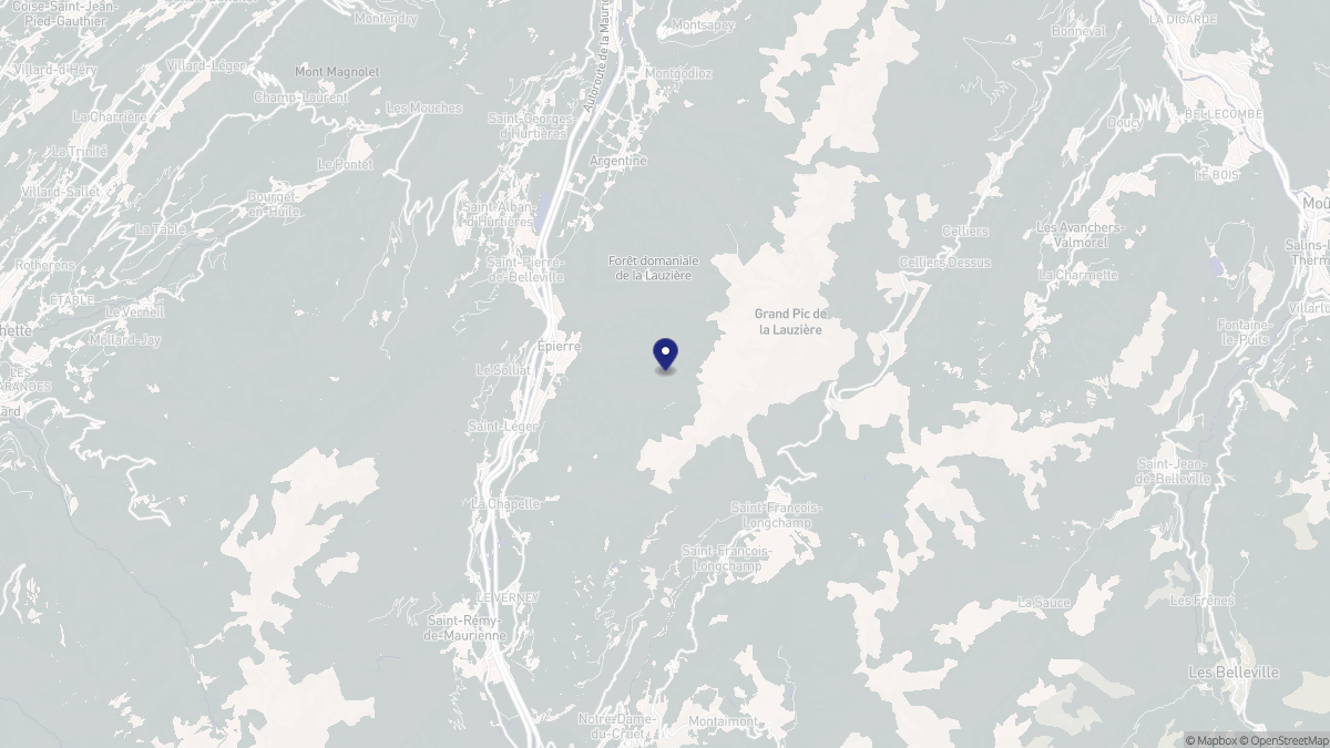 Aperçu cartographique de Épierre, centré sur la commune