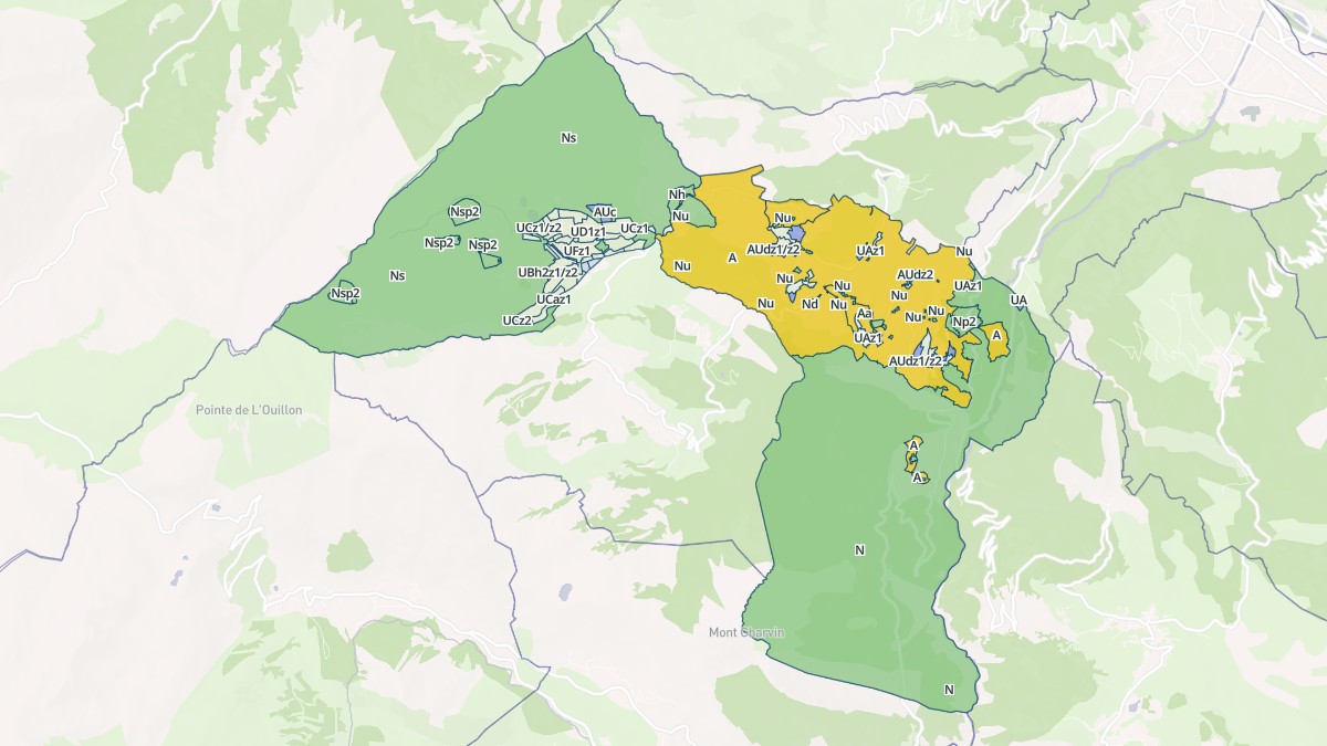 Aperçu cartographique de Fontcouverte-la-Toussuire, centré sur la commune