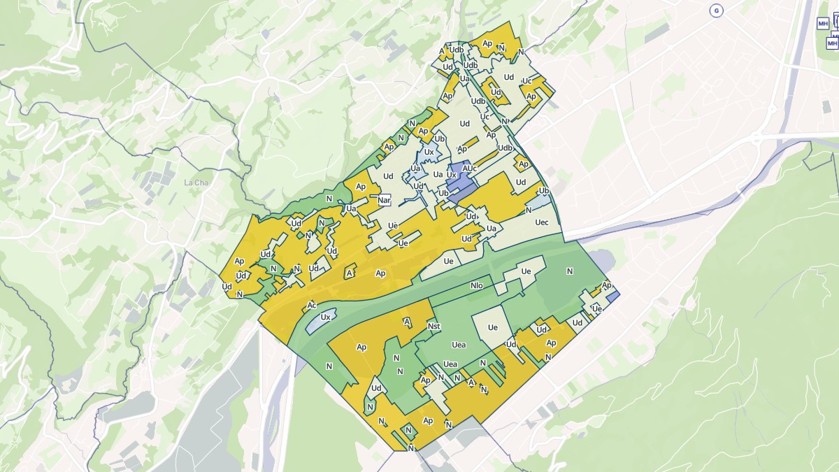 Aperçu cartographique de Gilly-sur-Isère, centré sur la commune