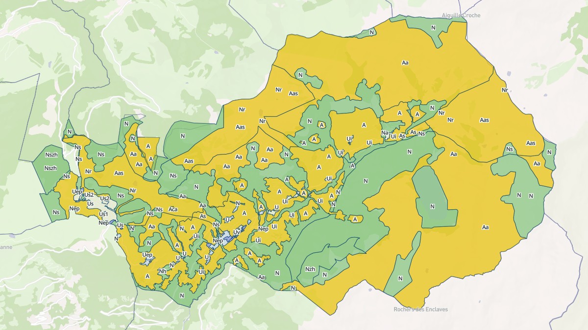 Aperçu cartographique de Hauteluce, centré sur la commune