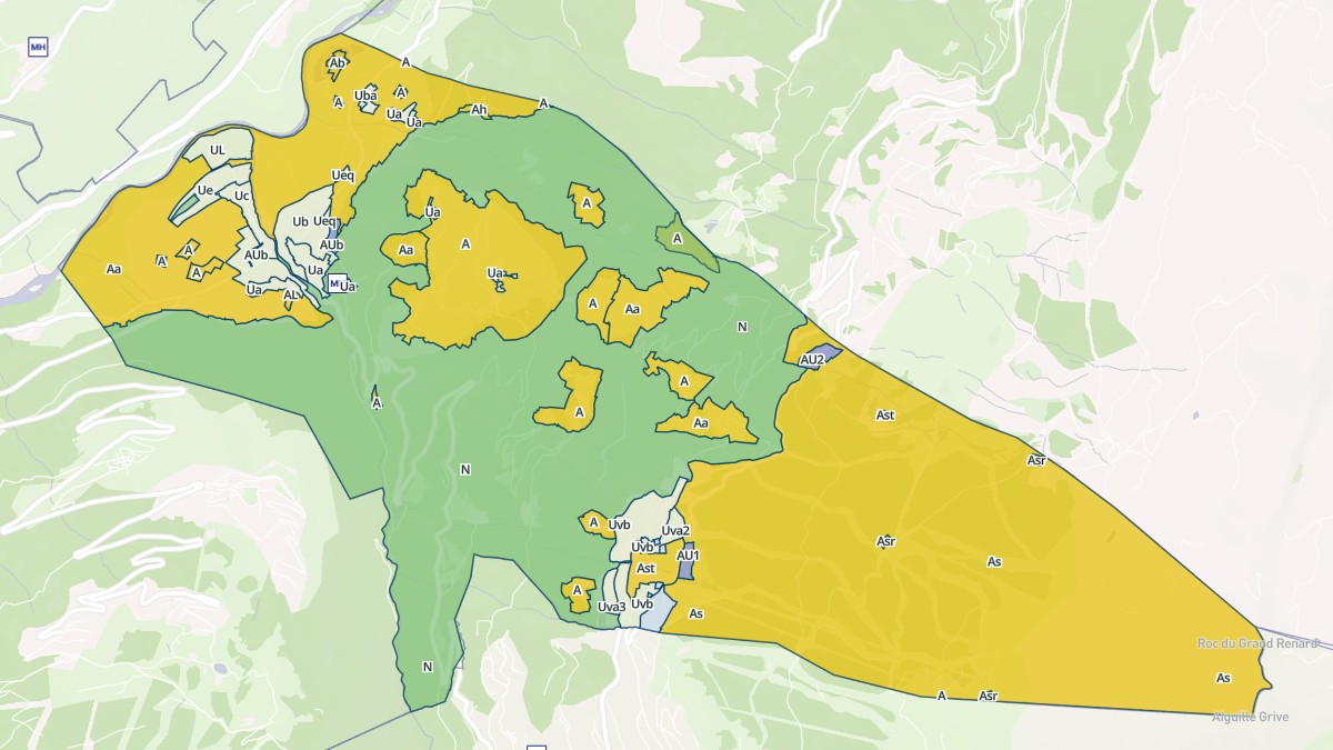 Aperçu cartographique de Landry, centré sur la commune