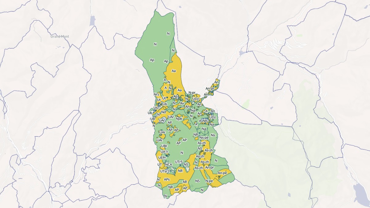 Aperçu cartographique de La Plagne Tarentaise, centré sur la commune