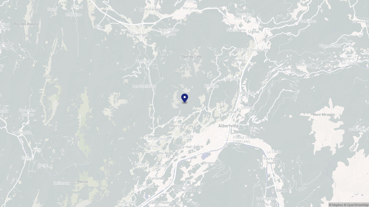 Aperçu cartographique de Mercury, centré sur la commune