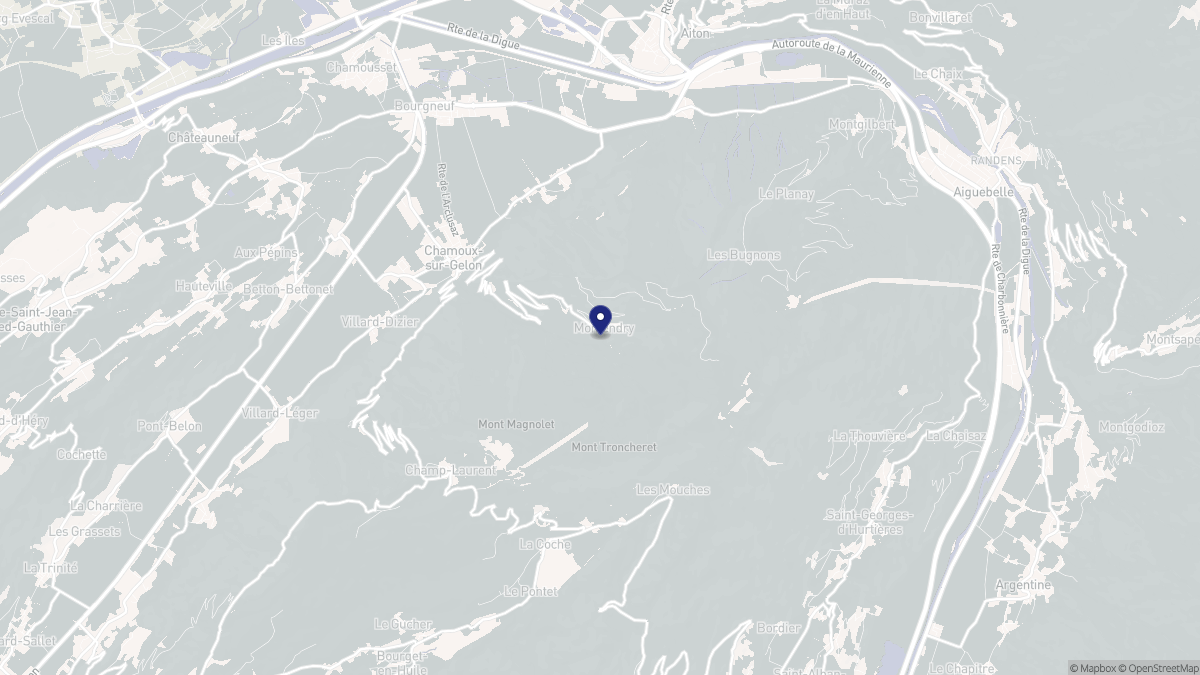 Aperçu cartographique de Montendry, centré sur la commune