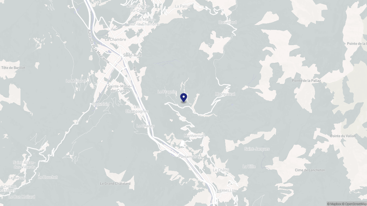 Aperçu cartographique de Montvernier, centré sur la commune