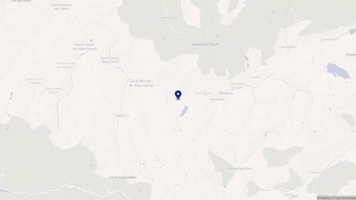 Aperçu cartographique de Orelle, centré sur la commune