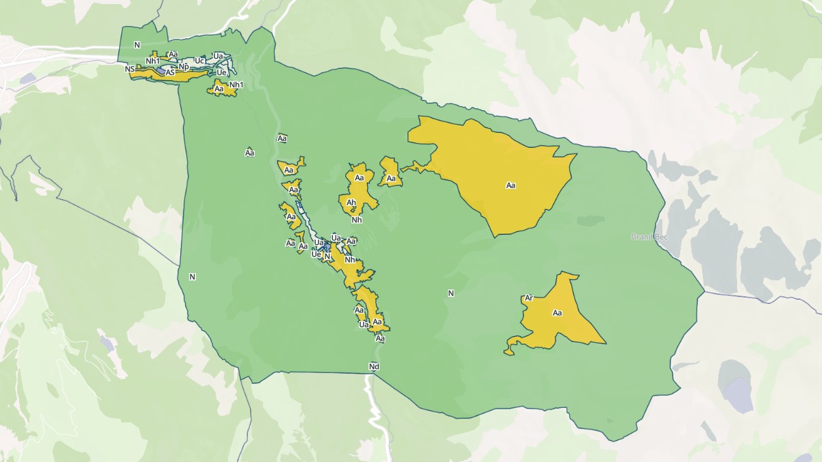 Aperçu cartographique de Planay, centré sur la commune