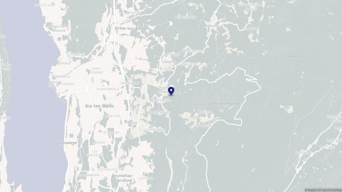 Aperçu cartographique de Pugny-Chatenod, centré sur la commune