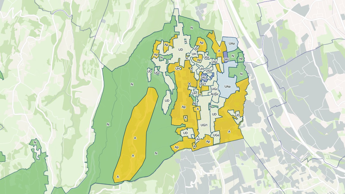 Aperçu cartographique de Saint-Baldoph, centré sur la commune
