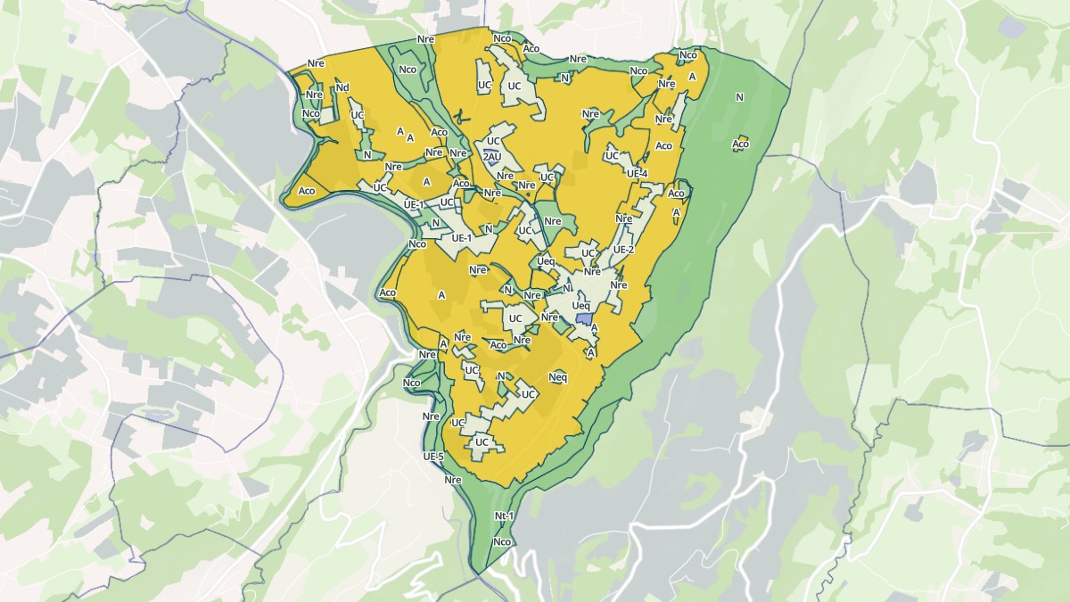 Aperçu cartographique de Saint-Béron, centré sur la commune