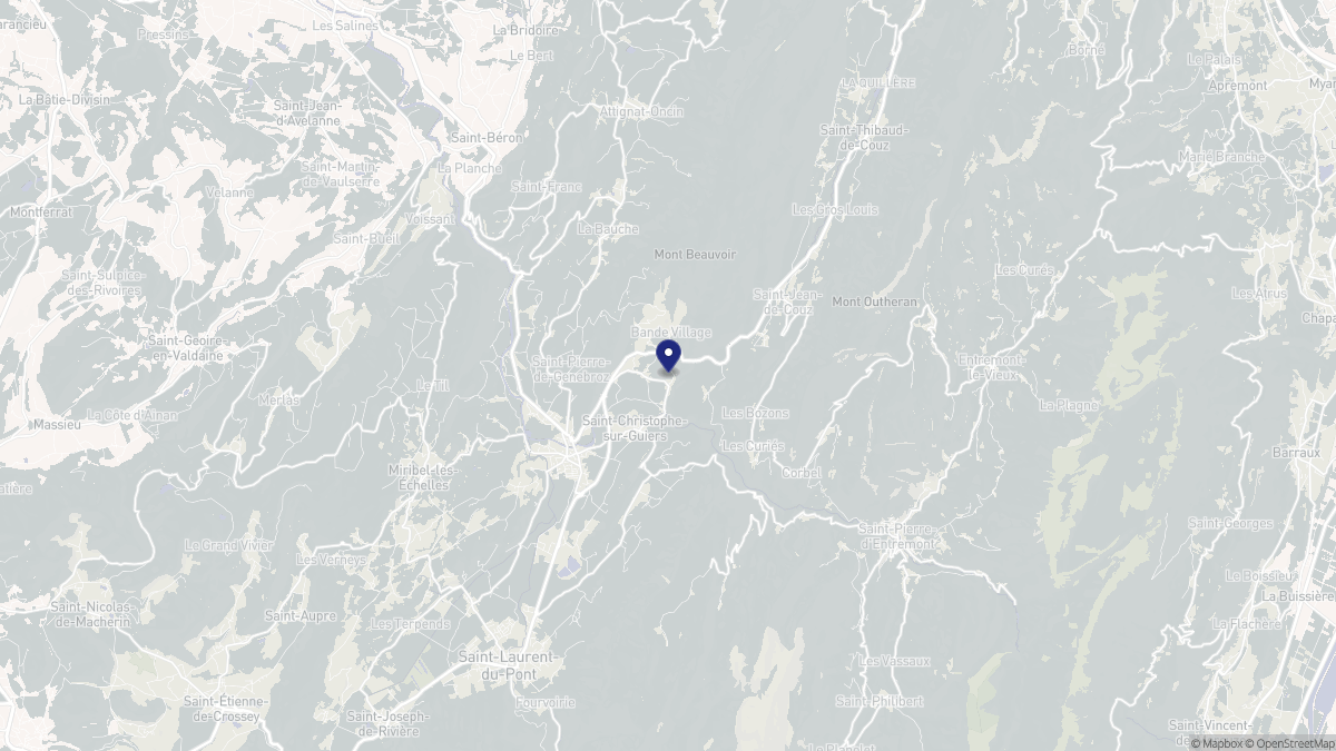 Aperçu cartographique de Saint-Christophe, centré sur la commune