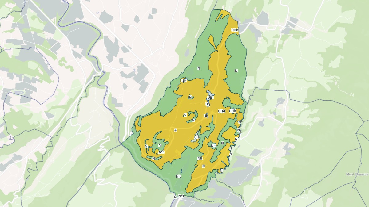 Aperçu cartographique de Saint-Franc, centré sur la commune