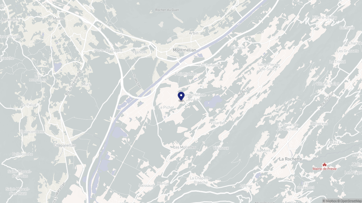 Aperçu cartographique de Sainte-Hélène-du-Lac, centré sur la commune