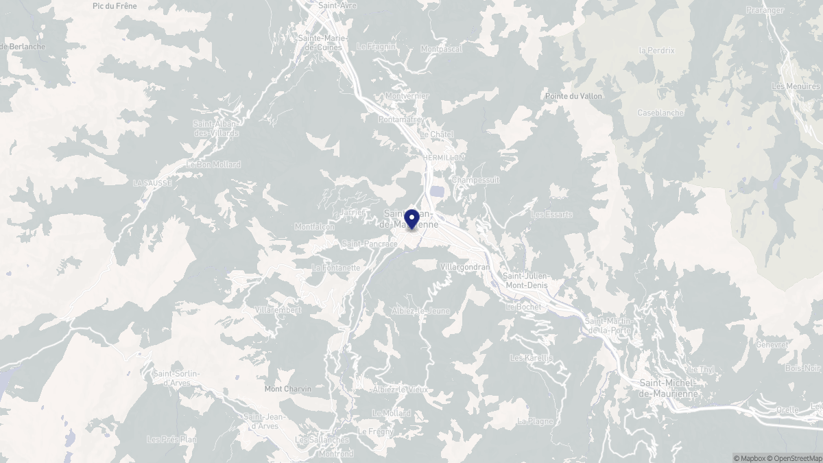 Aperçu cartographique de Saint-Jean-de-Maurienne, centré sur la commune