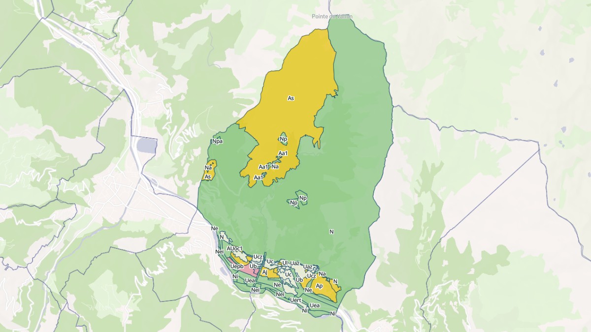 Aperçu cartographique de Saint-Julien-Mont-Denis, centré sur la commune