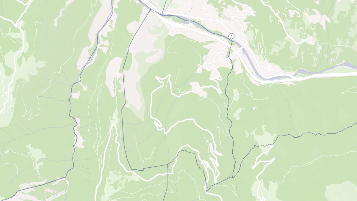Aperçu cartographique de Saint-Martin-d'Arc, centré sur la commune
