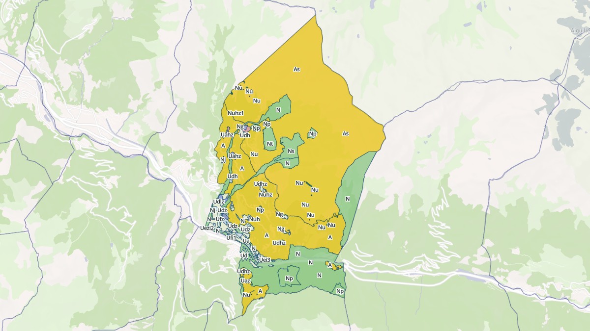 Aperçu cartographique de Saint-Michel-de-Maurienne, centré sur la commune