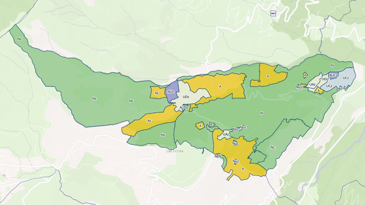 Aperçu cartographique de Saint-Pancrace, centré sur la commune