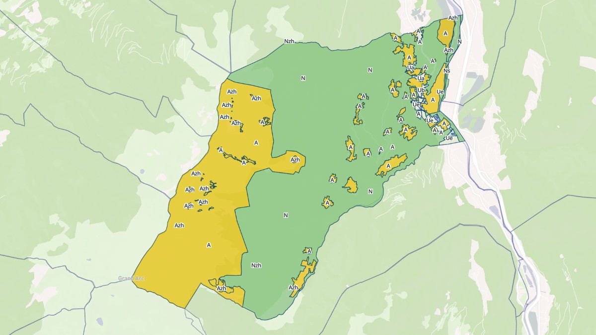 Aperçu cartographique de Saint-Paul-sur-Isère, centré sur la commune