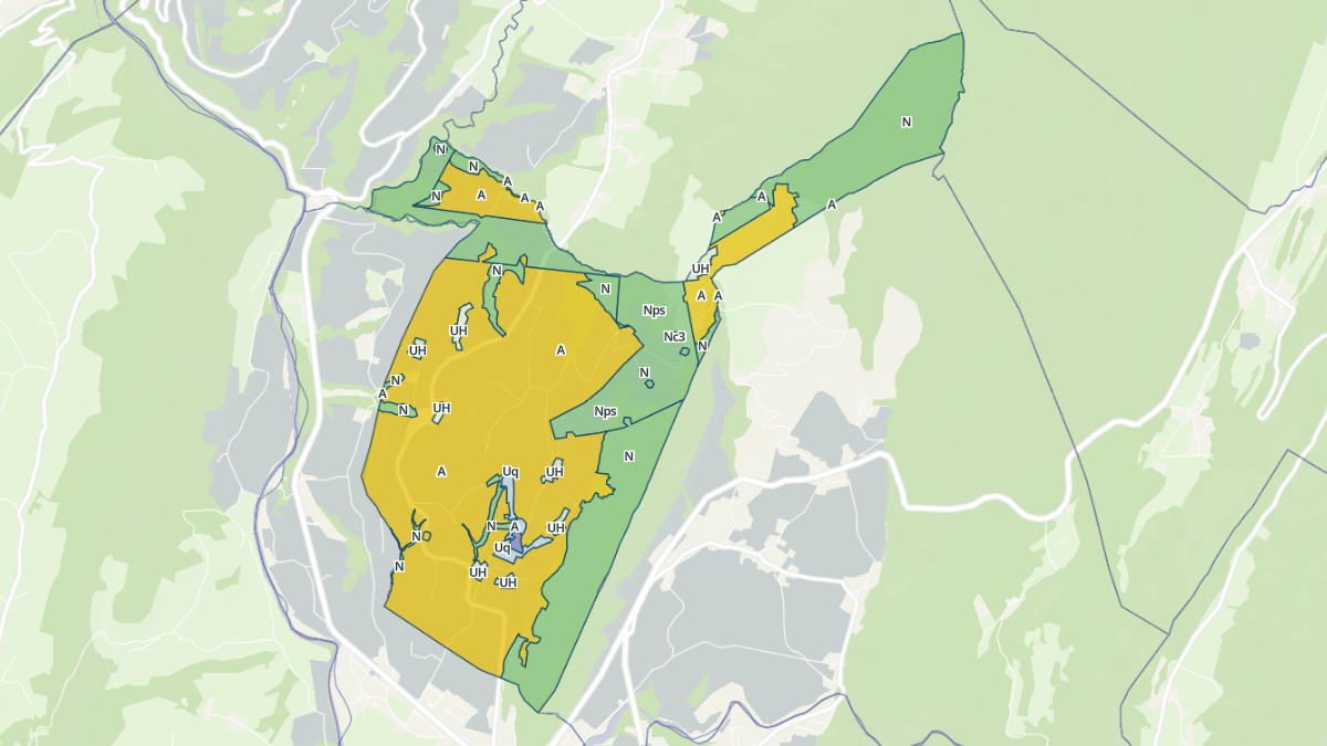 Aperçu cartographique de Saint-Pierre-de-Genebroz, centré sur la commune
