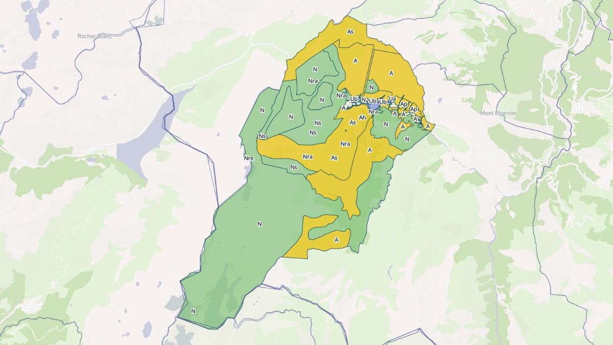 Aperçu cartographique de Saint-Sorlin-d'Arves, centré sur la commune