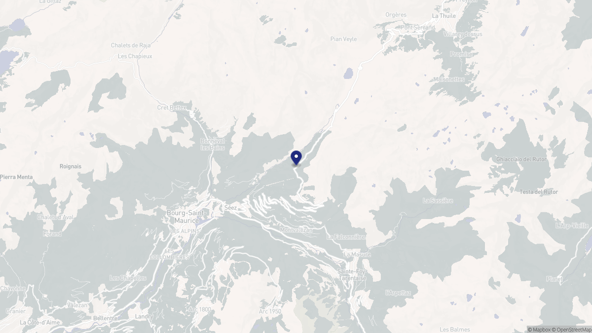 Aperçu cartographique de Séez, centré sur la commune