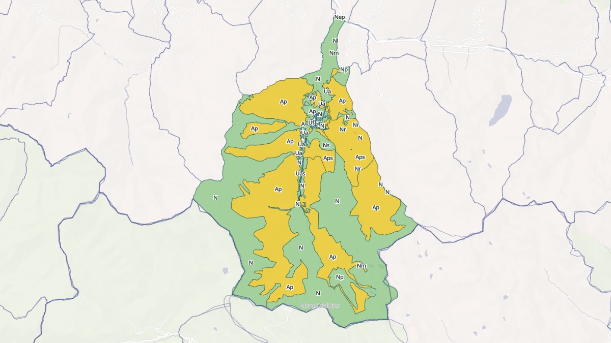 Aperçu cartographique de Valloire, centré sur la commune