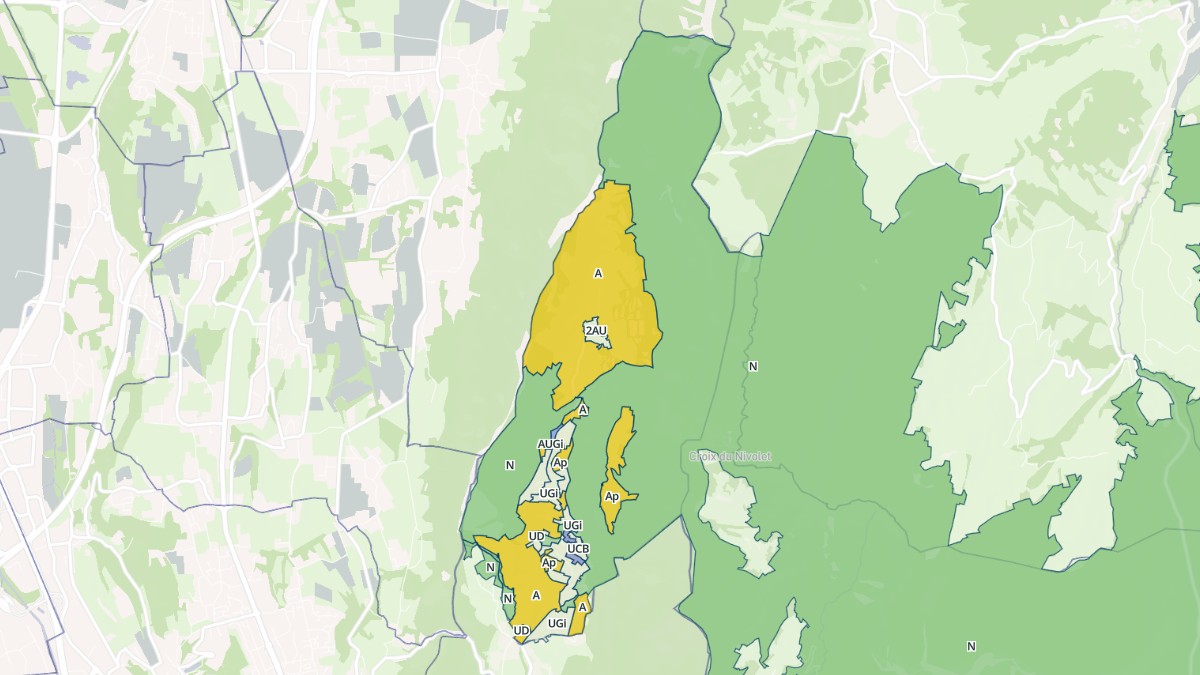 Aperçu cartographique de Verel-Pragondran, centré sur la commune