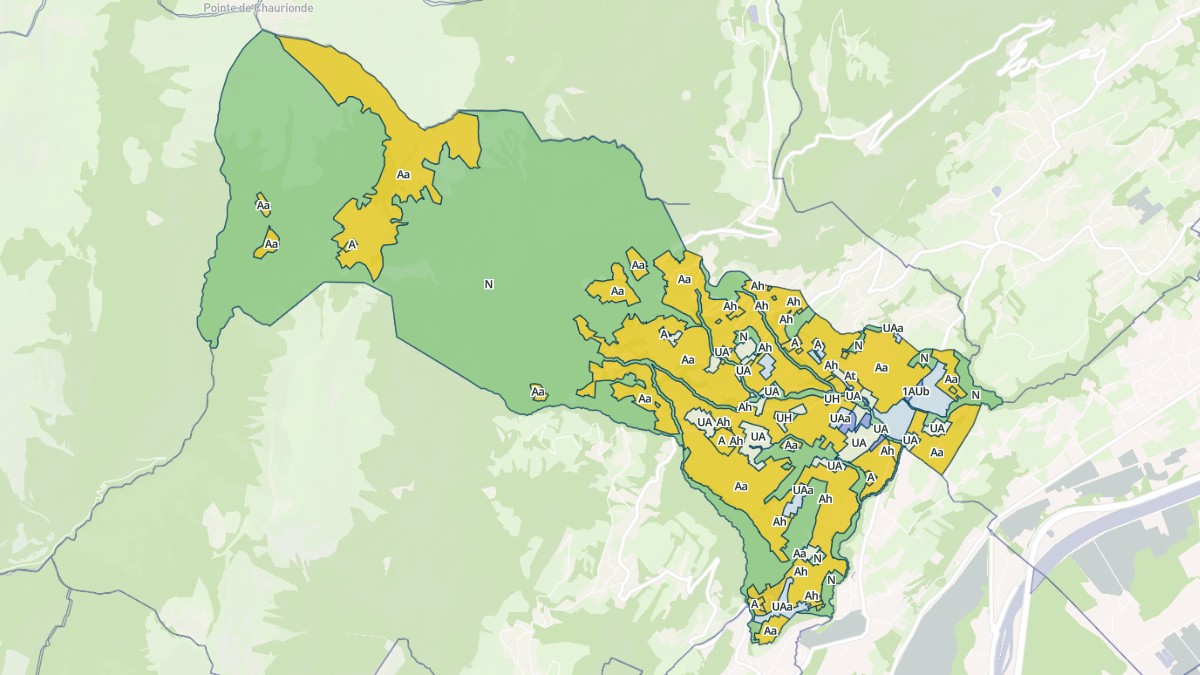 Aperçu cartographique de Verrens-Arvey, centré sur la commune